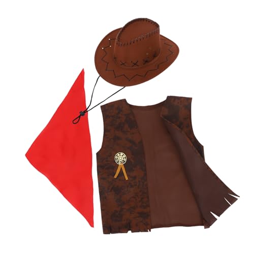 HANABASS Jeans Tanzkostüme Boys Cowboy -Kostüm Jungenkostüm -Cowboy Kostüme für Jungen holziges Kostüm westliche Kostümmänner westliche Partygeschenke Vlies Brown HANABASS Jeans Tanzkostüme Boys Cowboy -Kostüm Jungenkostüm -Cowboy Kostüme für Jungen holziges Kostüm westliche Kostümmänner westliche Partygeschenke Vlies Brown von HANABASS