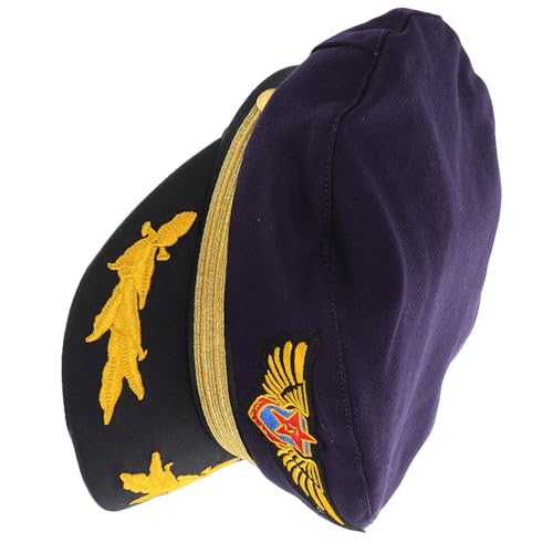 HANABASS Kapitänsmütze Verstellbare Matrosenmütze mit Goldgesticktem Design für Cosplay und Partys Geeignet für Jungen und Mädchen für Halloween und Festlichkeiten HANABASS Kapitänsmütze Verstellbare Matrosenmütze mit Goldgesticktem Design für Cosplay und Partys Geeignet für Jungen und Mädchen für Halloween und Festlichkeiten von HANABASS