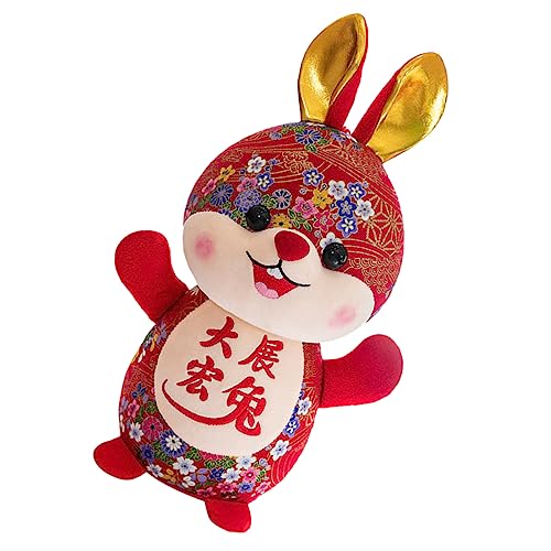 HANABASS Kawaii Plüschkaninchen Rotes Stofftier für Chinesisches Neujahr Hochwertige Verarbeitung Dekoration für Feste und Hochzeiten für Zuhause und Büro HANABASS Kawaii Plüschkaninchen Rotes Stofftier für Chinesisches Neujahr Hochwertige Verarbeitung Dekoration für Feste und Hochzeiten für Zuhause und Büro von HANABASS