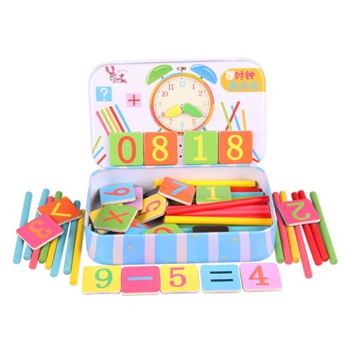 HANABASS Kinderrechner Mathematik Lernspielzeug Arithmetik Steckspiel Pädagogische Rechenhilfe Bunte Rechenhilfe für Vorschule und Grundschule von HANABASS