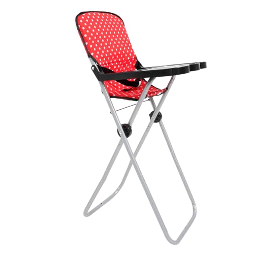 HANABASS Kinderstuhlspielzeug Kinderstuhl Sitz Puppe Kinderhochstuhl Hochstuhlzubehör Babydoll-hochstuhl Sie Das Spiel Hochstuhlspielzeug Tragbarer Hochstuhl Rot Plastik von HANABASS
