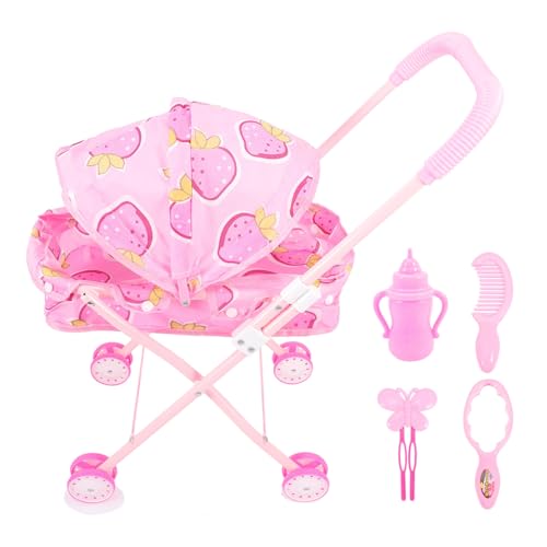 HANABASS Kinderwagen Kinderwagenspielzeug Kleinkinder Puppenwagen für Babys interaktives Toys -Kinderwagen für Puppen Babyzubehör für 2-Jährige Stoff Rosa HANABASS Kinderwagen Kinderwagenspielzeug Kleinkinder Puppenwagen für Babys interaktives Toys -Kinderwagen für Puppen Babyzubehör für 2-Jährige Stoff Rosa von HANABASS