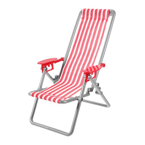 HANABASS Klappstuhlspielzeug Miniaturen Strandstuhl Falten Möbel Im Freien Mini-hausverzierung Mini-strandkorb Mit Mikrolandschaft Mini-strandkorb-Modell Stoff Rot HANABASS Klappstuhlspielzeug Miniaturen Strandstuhl Falten Möbel Im Freien Mini-hausverzierung Mini-strandkorb Mit Mikrolandschaft Mini-strandkorb-Modell Stoff Rot von HANABASS