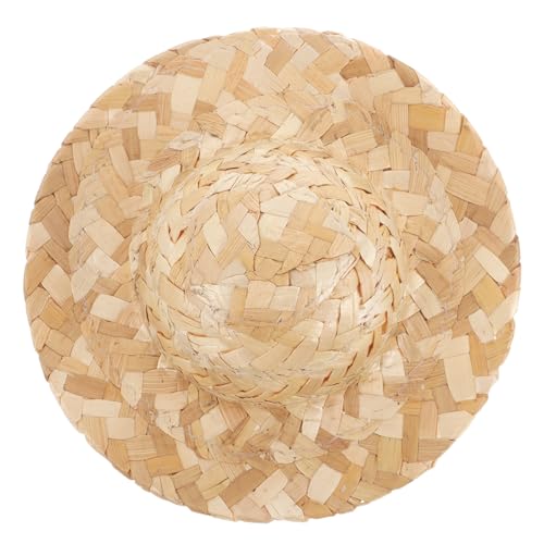 HANABASS Kleine Strohhutpuppenhut Mini Dollhouse -hüte Mini -strohhüte Für Dollhouse Puppenbastelhut Puppenhaus Mini -hüte Mini-strickmützen Mini -strohhüte Für DIY Mini-strohstrickmützen von HANABASS