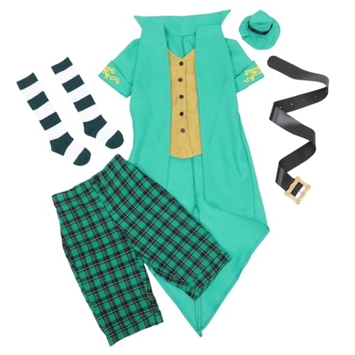 HANABASS Kobold Hut Hosenanzug St. Patricks Kostüm Kobold Kostüm Ausgefallene Klamotten Ausstatten Green HANABASS Kobold Hut Hosenanzug St. Patricks Kostüm Kobold Kostüm Ausgefallene Klamotten Ausstatten Green von HANABASS