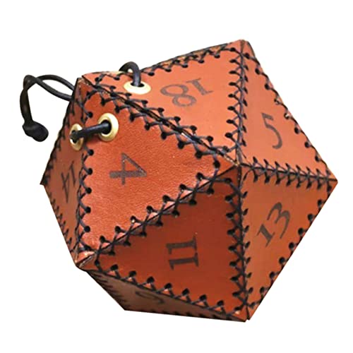 HANABASS Kordelzug Würfeltasche aus Leder Kompakte Tragbare Spielperlen Aufbewahrungstasche Vielseitige Dice Pouch mit Sicherem Verschluss für Würfel und Kleine Zubehörteile von HANABASS