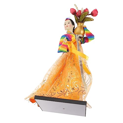 HANABASS Koreanische Seidenpuppe Sammlerstück koreanische Hanbok-Puppe Yellow von HANABASS