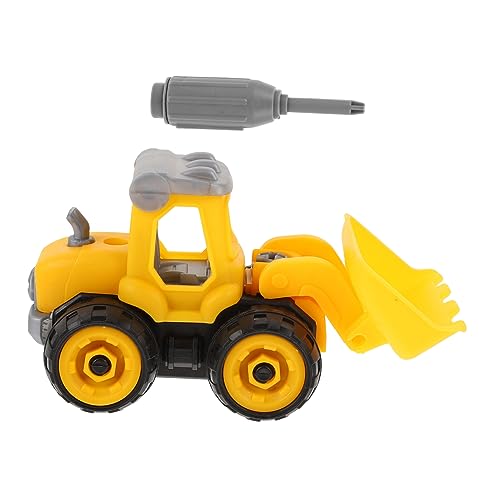 HANABASS Kreatives DIY Baustellenfahrzeug Modellspielzeug aus Kindersicherem Kunststoff Lehrreiches Ingenieurspielzeug für Jungen und Mädchen zur Motorischer Fähigkeiten von HANABASS