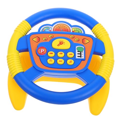 HANABASS Lenkrad Drehbar mit Licht und Musik Interaktives Auto Steuerungs für Jungen und Mädchen Fördert Motorik und Vorstellungskraft Pädagogisches Rollenspiel von HANABASS