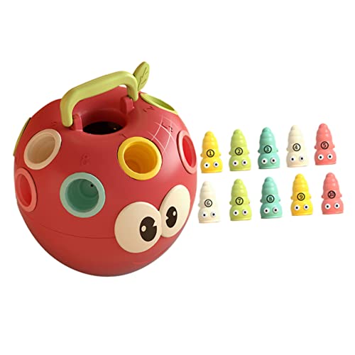 HANABASS Lernspielzeug für Kleinkinder Farbige Apfel Wurm Puzzle Motorische Frühkindliches Training Pädagogisches Kinderspielzeug für Jungen und Mädchen HANABASS Lernspielzeug für Kleinkinder Farbige Apfel Wurm Puzzle Motorische Frühkindliches Training Pädagogisches Kinderspielzeug für Jungen und Mädchen von HANABASS