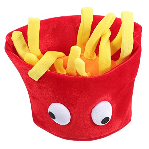HANABASS Lustiger Pommes Frites Hut für Kostümpartys Einzigartige Kopfbedeckung für Fotos und Festivals für Erwachsene Bequeme und Praktische Kostümrequisite von HANABASS