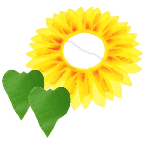 HANABASS Lustiges Sonnenblumen Kostüm Set mit Kopfschmuck und Grünen Handschuhen Tanzparty Requisiten für Damen Vielseitiges Party Accessoire für Auftritte und Festveranstaltungen HANABASS Lustiges Sonnenblumen Kostüm Set mit Kopfschmuck und Grünen Handschuhen Tanzparty Requisiten für Damen Vielseitiges Party Accessoire für Auftritte und Festveranstaltungen von HANABASS
