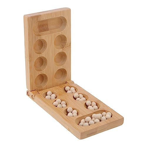 HANABASS Mancala Brettspiel Faltbar Leichtes Lernspielzeug für Erwachsene Fördert Gedächtnis Geduld Kognitive und Soziale Fähigkeiten Sicheres Umweltfreundliches von HANABASS