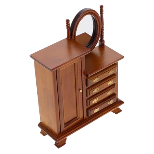 HANABASS Maßstab Holz Schminktisch Retro Design Romantisches Schlafzimmermöbel Modell für Mini Haus Dekoration HANABASS Maßstab Holz Schminktisch Retro Design Romantisches Schlafzimmermöbel Modell für Mini Haus Dekoration von HANABASS