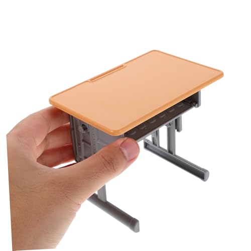 HANABASS Maßstab Puppenhaus Lernset mit Tisch und Stuhl Realistisches Klassenzimmer Dekoration Leichtes Kunststoff Möbelstück für Rollenspiel und Kreative Szenen von HANABASS