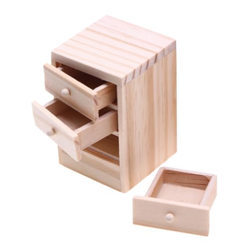 HANABASS Maßstab Puppenhaus Möbel mit Funktionaler Schublade für Puppen Detailreiches Schlafzimmer Möbelstück Realistische Mini Kommode für Puppenhaus HANABASS Maßstab Puppenhaus Möbel mit Funktionaler Schublade für Puppen Detailreiches Schlafzimmer Möbelstück Realistische Mini Kommode für Puppenhaus von HANABASS