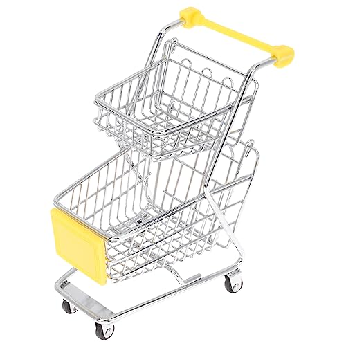 HANABASS Kleiner Einkaufswagen für Kinder Aufbewahrungsspielzeug Kleiner Supermarkt Handwagen Desktop Dekoration Kreatives von HANABASS