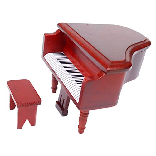 HANABASS Mini-Klavier Puppenhaus-Miniatur-Musikinstrument Miniatur -szenenzubehör Mini-hausklavier- Mini-hausklavier-Ornament Kleines Klaviermodell Piano-Modell Rot Hölzern HANABASS Mini-Klavier Puppenhaus-Miniatur-Musikinstrument Miniatur -szenenzubehör Mini-hausklavier- Mini-hausklavier-Ornament Kleines Klaviermodell Piano-Modell Rot Hölzern von HANABASS