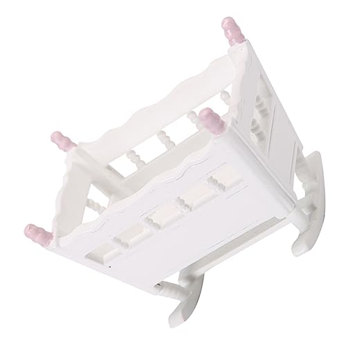 HANABASS Mini Modell für Puppenhaus Realistische Krippe für Mini und Puppenhaus Dekoration Leicht und Kompakt Robustes Holzmaterial Lebendiges Design von HANABASS