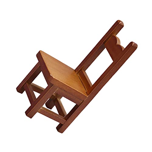 HANABASS Mini-Möbelmodell Miniaturmöbel Mini- Heimdekoration Minimöbel aus Holz Mini-Holzstuhl Mini -Hausmöbel Kleine Hausdekoration kleines Möbelmodell Mini House Accessory hölzern von HANABASS