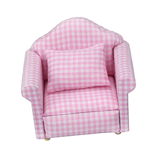 HANABASS Mini Plaid Einzelsessel mit Kissen Miniatur Puppenhaus Sofa Ornament aus Farbenfrohes Realistisches Mini Wohnzimmer Möbel Zubehör für DIY Puppenhaus Dekoration HANABASS Mini Plaid Einzelsessel mit Kissen Miniatur Puppenhaus Sofa Ornament aus Farbenfrohes Realistisches Mini Wohnzimmer Möbel Zubehör für DIY Puppenhaus Dekoration von HANABASS
