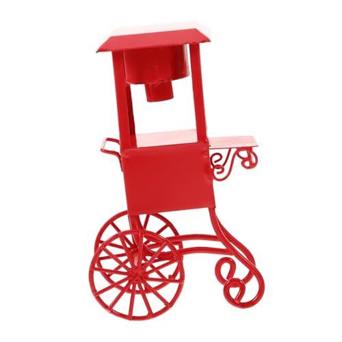 HANABASS Mini Popcornmaschine Mini Popcornmaker Puppenhaus Popcornmaker Kleine Popcornmaschine Popcornmaschinenwagen Süßigkeiten Requisiten Stehende Popcornmaschine Großer Lutscher von HANABASS