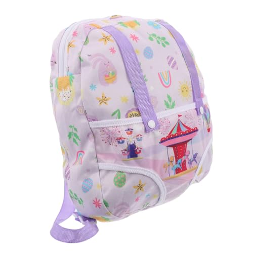 HANABASS Mini Puppenrucksack mit Niedlichem Puppenmuster Leichter Stoffrucksack für Puppenzubehör und Puppentransport Vielseitige Tragetasche für Puppenzubehör und Outdoor Spiel von HANABASS