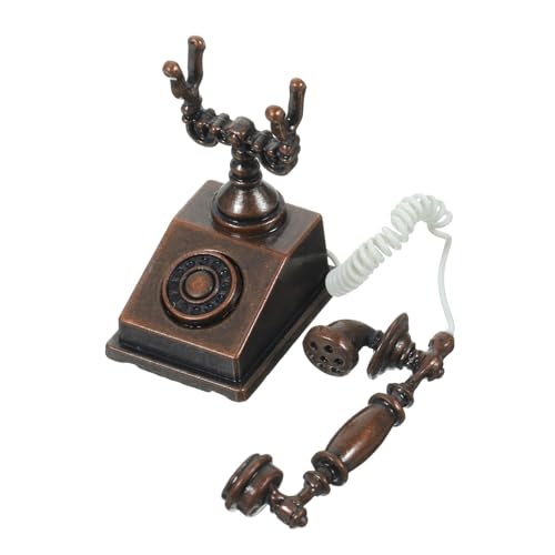 HANABASS Mini-Retro-Telefon Telefone Antiquität wählen kinderspielzeug Mini - Schreibtisch-Miniatur- dekoratives Telefon Mini-Telefonverzierung Simuliertes Telefon Legierung von HANABASS
