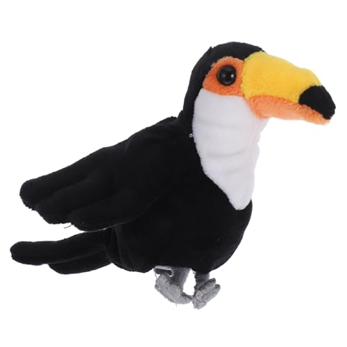 HANABASS Mini -Vogelfingerpuppe Handpuppen Cartoon Animal Plüsch Handpuppe Fingerplüschspielzeug Kinderpuppen Fingerpuppen für Kleinkinder Handfingerpuppen Tierpuppe PP Baumwolle Schwarz von HANABASS