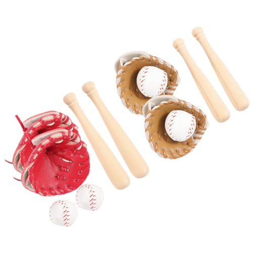 HANABASS Miniatur Baseball Kleines Sportspielzeug für Puppenhaus Dekoration Langlebig Kreatives Miniatur Ornament für Sammler und Dollhouse in Khaki und Rot HANABASS Miniatur Baseball Kleines Sportspielzeug für Puppenhaus Dekoration Langlebig Kreatives Miniatur Ornament für Sammler und Dollhouse in Khaki und Rot von HANABASS