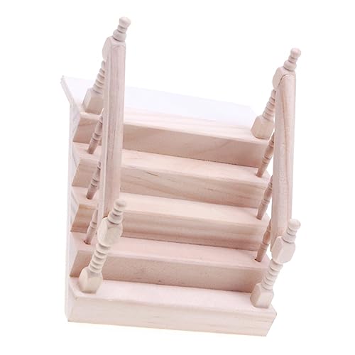 HANABASS Miniatur Holz Handlauf Treppe Puppenhaus Zubehör Hochwertiges Holz Langlebiges Modell für Miniaturszenen als HANABASS Miniatur Holz Handlauf Treppe Puppenhaus Zubehör Hochwertiges Holz Langlebiges Modell für Miniaturszenen als von HANABASS