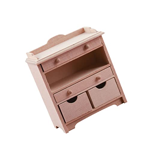 HANABASS Miniatur Holzschrank Puppenhaus Möbel Langlebig Stabiles Design Kleines Möbelstück als Deko und DIY Zubehör für Puppenhaus Wohnzimmer Kinderzimmer von HANABASS