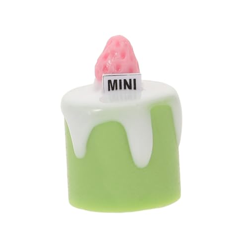 HANABASS Miniatur-Kuchen Aus Kunstharz Für Puppenhaus Realistisches Dessertspielzeug Künstliche Kuchendekoration Für Heimwerker Mini-bäckerei-Accessoire Matcha-Design Für von HANABASS