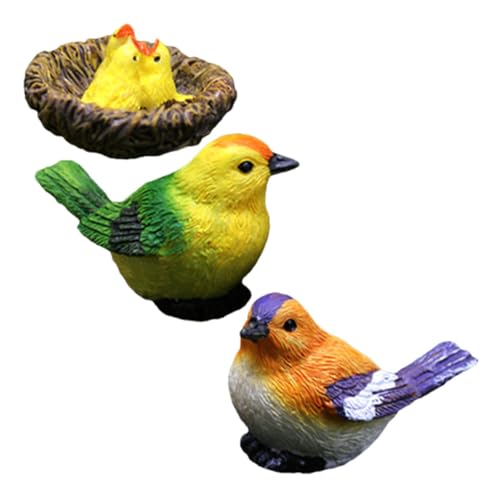 HANABASS Miniatur Künstliches Vogel Nest mit Resin Vogel Figuren Detailgetreu und Lebensecht Geeignet für Puppenhäuser Gartendeko Fotorequisiten und Heimdekoration HANABASS Miniatur Künstliches Vogel Nest mit Resin Vogel Figuren Detailgetreu und Lebensecht Geeignet für Puppenhäuser Gartendeko Fotorequisiten und Heimdekoration von HANABASS