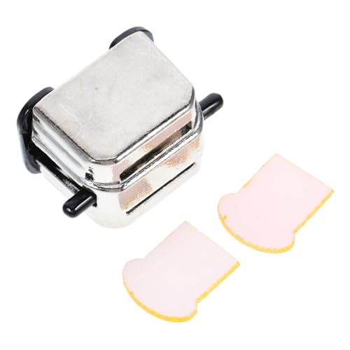 HANABASS Miniatur Maschinenmodell für Puppenstube Brotbackautomat mit Zwei Broten Hochwertiges Zinklegierungs für DIY Spielzeugküche und Puppenhausaccessoires HANABASS Miniatur Maschinenmodell für Puppenstube Brotbackautomat mit Zwei Broten Hochwertiges Zinklegierungs für DIY Spielzeugküche und Puppenhausaccessoires von HANABASS
