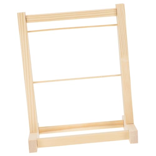 HANABASS Miniatur Puppen Kleiderständer aus Holz Stabiles Einfaches Design für Puppenkleidung Doppel etagen Garderobenständer zur Organisation und Aufbewahrung von Puppenoutfits HANABASS Miniatur Puppen Kleiderständer aus Holz Stabiles Einfaches Design für Puppenkleidung Doppel etagen Garderobenständer zur Organisation und Aufbewahrung von Puppenoutfits von HANABASS