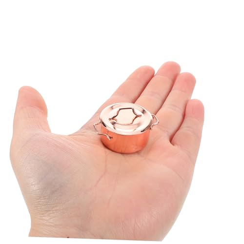 HANABASS Miniatur Puppenhaus Küchenzubehör Metall Mini Topf mit Doppelgriffen Detailgetreues Miniatur Kochgeschirr für Puppenhaus Dekoration und Rollenspiel HANABASS Miniatur Puppenhaus Küchenzubehör Metall Mini Topf mit Doppelgriffen Detailgetreues Miniatur Kochgeschirr für Puppenhaus Dekoration und Rollenspiel von HANABASS