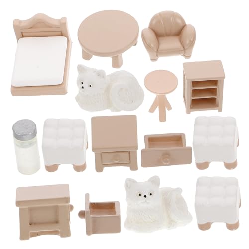 HANABASS Miniatur Puppenhaus Möbel Teilig Resin Miniatur Tisch Sofa Modernes Design für DIY Puppenhaus Deko Wohnzimmer Schlafzimmer Zubehör HANABASS Miniatur Puppenhaus Möbel Teilig Resin Miniatur Tisch Sofa Modernes Design für DIY Puppenhaus Deko Wohnzimmer Schlafzimmer Zubehör von HANABASS