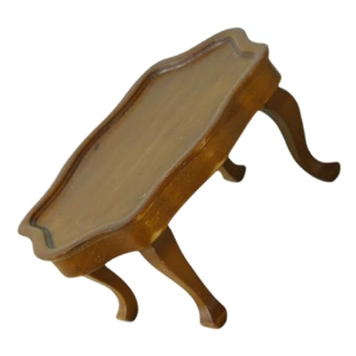 HANABASS Miniatur Puppenhaus Tisch Rund aus Holz Realistisches Mini Möbelstück Stabiler Beistelltisch für Puppenhaus Küche und Wohnzimmer Vielseitig Einsetzbar Langlebig und Detailgetreu von HANABASS
