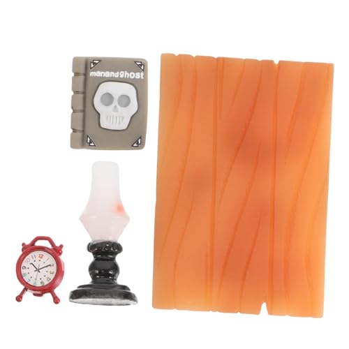 HANABASS Miniatur Schreibtisch und Bücher Set mit Realistischem Design DIY Miniaturmöbel Modell für Puppenhaus Dekoration Kreatives Bastelset für Erwachsene von HANABASS