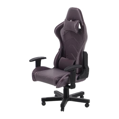 HANABASS 1:12 Gaming Tisch und Stuhl Set – Miniatur-Gaming-Möbel für Puppenhäuser, Deko-Zubehör mit realistischem Design für Spielzimmer-Szenen von HANABASS