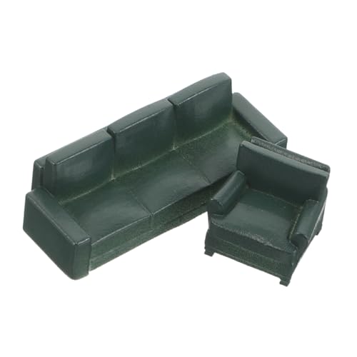 HANABASS Miniature Dollhouse Sofa Modell Maßstab Resin Miniaturmöbel Realistische Puppenhaus Couch Grün Für DIY Projekte Und Mini Raumdekoration HANABASS Miniature Dollhouse Sofa Modell Maßstab Resin Miniaturmöbel Realistische Puppenhaus Couch Grün Für DIY Projekte Und Mini Raumdekoration von HANABASS