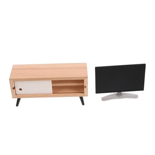 HANABASS Miniaturfernseher mit Tv Schrank für Puppenhaus Realistische Dekoration Vielseitig Einsetzbar für Wohn und Schlafzimmer Interaktives Puppenhauszubehör HANABASS Miniaturfernseher mit Tv Schrank für Puppenhaus Realistische Dekoration Vielseitig Einsetzbar für Wohn und Schlafzimmer Interaktives Puppenhauszubehör von HANABASS