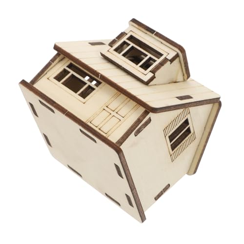 HANABASS Miniaturhaus Modellhaus-Puzzle Aus Holz Mini-hausbausatz Miniatur-hausbaumodell Winziges Haus Mini-puppenhausmodell Puppenhausbauzubehör Miniatur-holzhaus Khaki Hölzern HANABASS Miniaturhaus Modellhaus-Puzzle Aus Holz Mini-hausbausatz Miniatur-hausbaumodell Winziges Haus Mini-puppenhausmodell Puppenhausbauzubehör Miniatur-holzhaus Khaki Hölzern von HANABASS