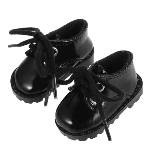 HANABASS Miniaturisierte Puppenschuhe aus Kunstleder für Große Puppen Elegante und Accessoires für Puppenhaus und Mini Szenen Einfaches Anziehen und Abnehmen für Kreatives Spiel von HANABASS