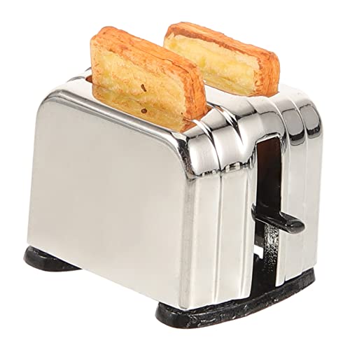 HANABASS Modell Brotmaschine Mini-Toaster-Modell Küchengeräte Für Miniatur-Toaster- Kinderspielzeug Mini-Toaster- Für Brotmaschinen Toy Toaster Metall von HANABASS