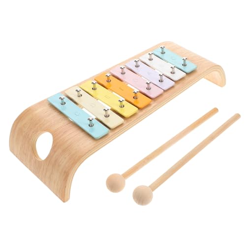 HANABASS Montessori Glockenspiel Aluminium Xylophon Percussion Lerninstrument für Kleinkinder mit Beschrifteten Tasten Langlebiges Musikinstrument Holz Aluminium für Vorschule und Zuhause HANABASS Montessori Glockenspiel Aluminium Xylophon Percussion Lerninstrument für Kleinkinder mit Beschrifteten Tasten Langlebiges Musikinstrument Holz Aluminium für Vorschule und Zuhause von HANABASS