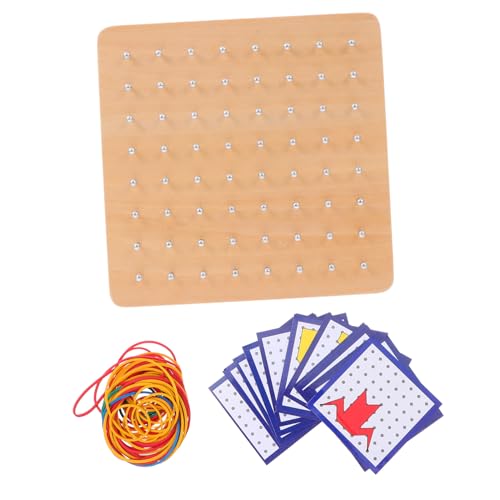 HANABASS Montessori Holz Geoboard Nägel Großes Lernspielzeug für Mathe Hand Auge koordination Kreatives Bildungswerkzeug von HANABASS