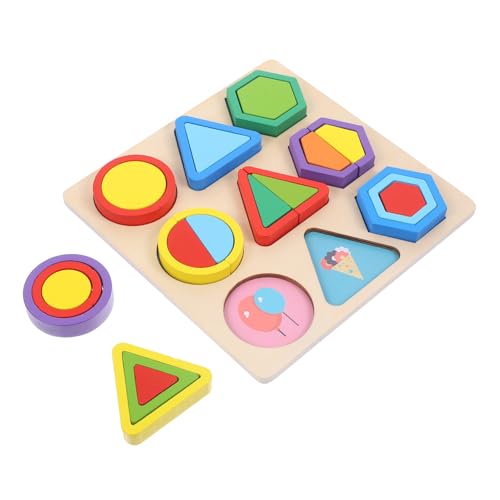 HANABASS Montessori Holzbauklötze Bunte Geometrische Formen Lernspielzeug für Ab Jahren Pädagogisch Sicher und Langlebig zum Greifen und Sortieren von HANABASS