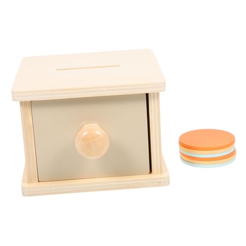 HANABASS Montessori Holzspielzeug für Lernspielzeug mit Münzbox Pädagogische Box für Geduld und Konzentration Sicheres und Farbenfrohes für Junge Mädchen und Kleinkinder von HANABASS